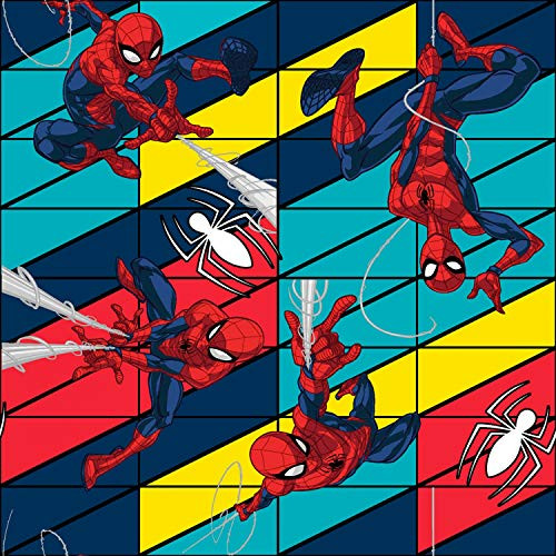 Springs Creative Marvel Avengers Spider-Man Swing Multicolor Premium Quality 100 percent  Cotton Fabric by The Yard.