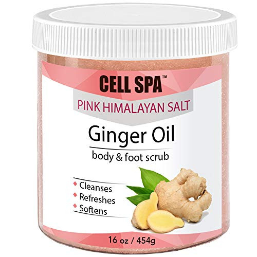 16 oz Exfoliating Ginger Oil Infused With Organic Essential Oils Body and Foot Scrub With Pink Himalayan Salt For Skin Care Natural Anti-Cellulite Acne Foot Soak Stretch Marks Wrinkles and Scars 16 oz Exfoliating Ginger Oil Infused With Organic Essential Oils Body and Foot Scrub With Pink Himalayan Salt For Skin Care Natural Anti-Cellulite Acne Foot Soak Stretch Marks Wrinkles and Scars