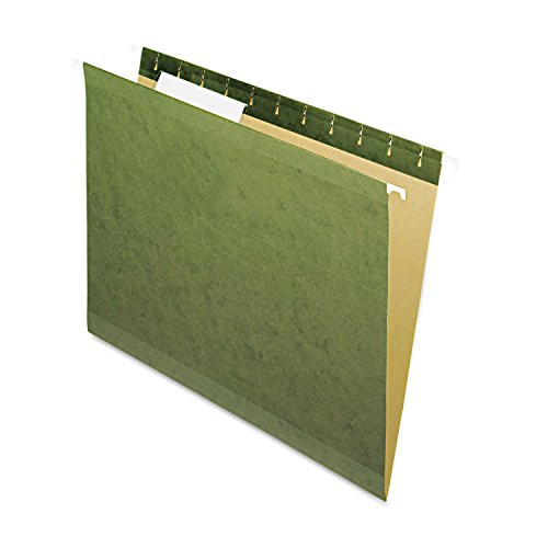 Pendaflex 4152 Hanging File Folders  No Tabs  Letter  Standard Green  25 Box