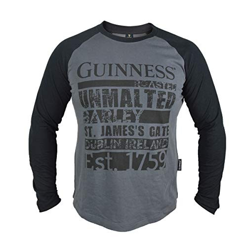 Guinness Black Raglan Long Sleeve Tee -XXX-Large-