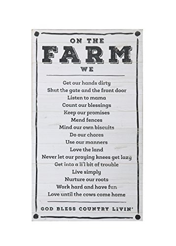Creative Co-op "On The Farm we Wood Wall Décor