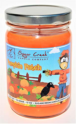 Sugar Creek - Pumpkin Patch Soy Scented Candle - Fall Candles Collection - 100 percent  Natural - Non Toxic - 12 oz Jar