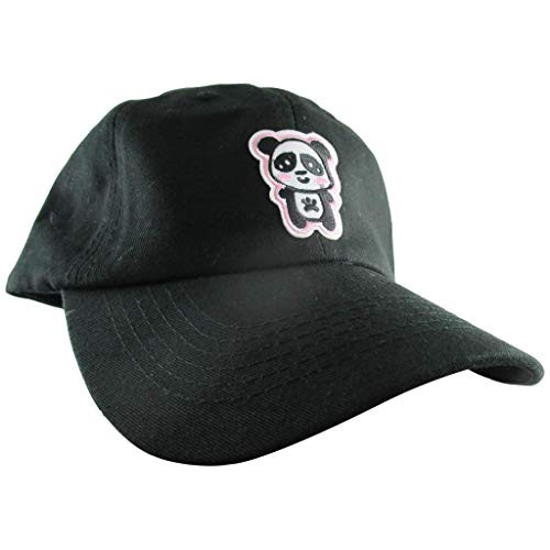 AffinityAddOns Panda Dad Hat  Womens Black Baseball Cap  Embroidered Patch