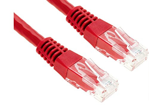 5  ft Foot Cat5e Cat5 Ethernet Network RJ45 Red UTP LAN Patch Cable Cord