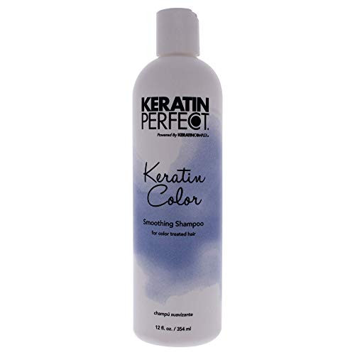 Keratin Perfect Color Smoothing Shampoo - For Color Treated Hair Enhances Softness and Fights Frizz - Prolongs Keratin Treatment - No Added Sulfates or Sodium Chloride - 12 oz Keratin Perfect Color Smoothing Shampoo - For Color Treated Hair Enhances Softness and Fights Frizz - Prolongs Keratin Treatment - No Added Sulfates or Sodium Chloride - 12 oz