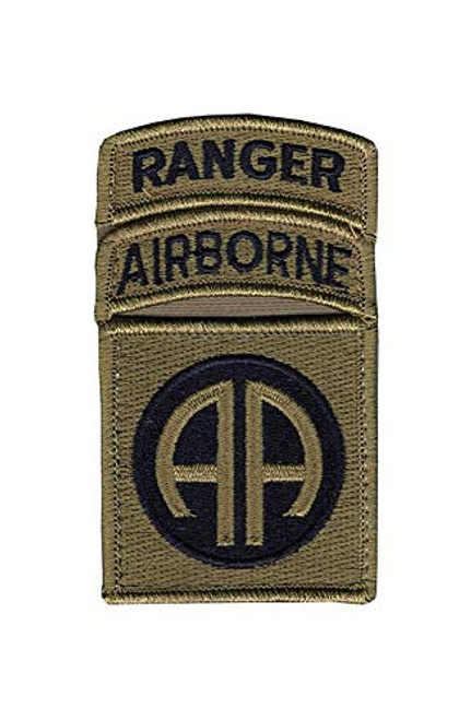 82nd Airborne Division with Airborne and Ranger Tabs - OCP Patch with Hook Fastener 82nd Airborne Division with Airborne and Ranger Tabs - OCP Patch with Hook Fastener