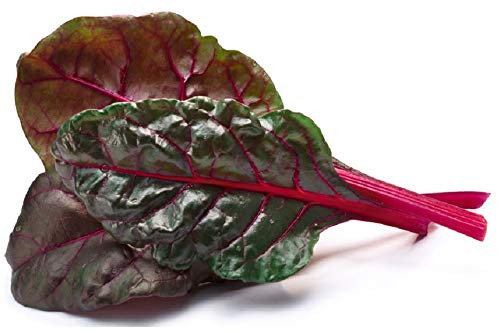 Sow No GMO Swiss Chard Ruby Red Leafy Greens with Vivid Red Stems Non GMO Heirloom Vegetable 25 Seeds