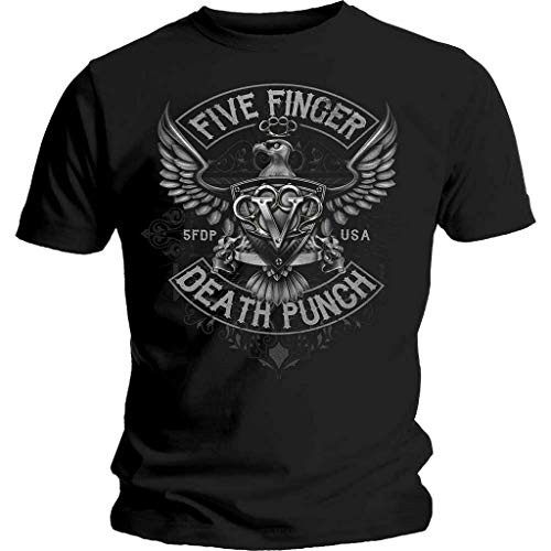 Five Finger Death Punch  Howe Eagle Crest  -Black- T-Shirt -xx-Large-
