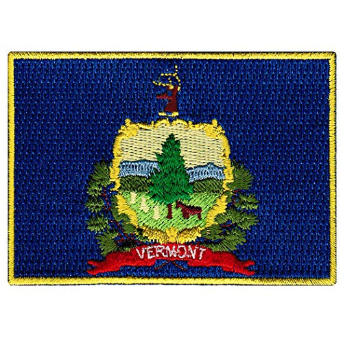 Vermont State Flag Embroidered Patch Iron-On VT Emblem