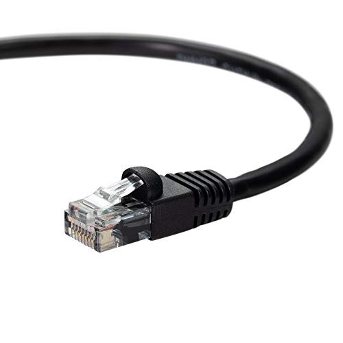 NavePoint CAT6 UTP Ethernet Network RJ45 Snagless Patch Cable 5 Ft  Black