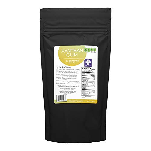 MD. Life Xanthan Gum Powder 12 OZ  100 percent  Natural  Xanthan Gum Keto Friendly  Low Carb Gluten Free Xanthan Gum for Baking  Cooking  and  Thickening Agent Jelly  Ice Cream  Sauce  and  Gravy