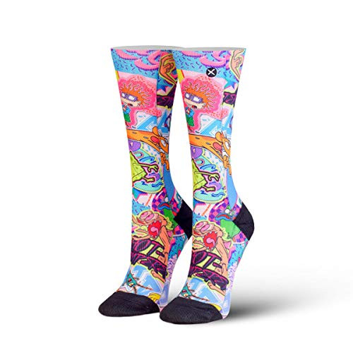 Odd Sox  Women s  Nickelodeon  Retro Cartoons  Crew Socks  Cool Cute Novelty 90s