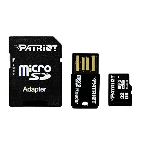 Patriot 32GB Class 4 Micro SDHC Mobility Kit With USB Reader  and  SD Adapter For Smartphone  and  Camera- PSF32GMCSDHC4UK