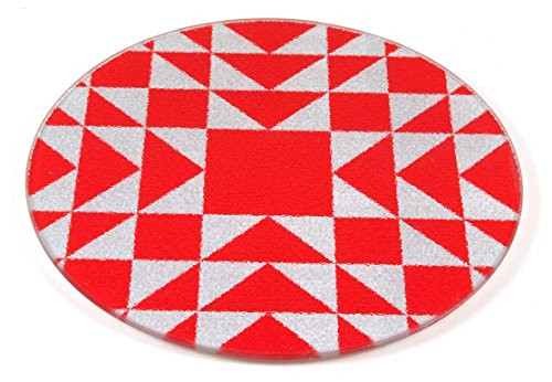 Strawberry Patchwork Tempered Glass Round Cutting Board  8 Inch