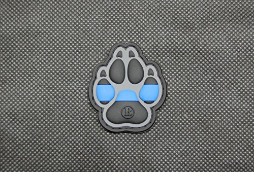 BritKitUSA K9 Thin Blue Line 3D PVC Morale Patch Police Canine Dog Handler