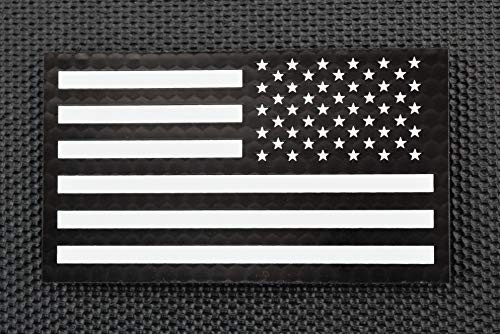 BritKitUSA Black  and  White Infrared Reverse US Flag Patch