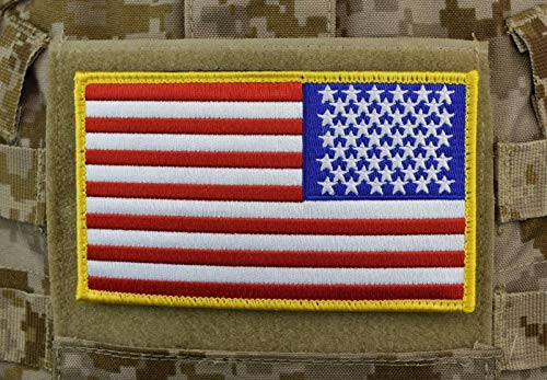 BritKitUSA Large 3 inchx5 inch Reverse American Flag Patch USA Army SOCOM Cag Seal NSW NSWDG