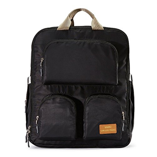 SoHo Diaper Bag Backpack 3PC Essentials - Black
