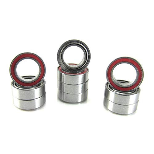 TRB RC 5x8x2.5mm Ball Bearings ABEC 3 Hybrid Seals -10- MR85-RZ-RED
