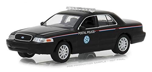 2010 Ford Crown Victoria Police Interceptor United States Postal Service -USPS- Black Hobby Exclusive 1 64 Diecast Model Car by Greenlight 29971