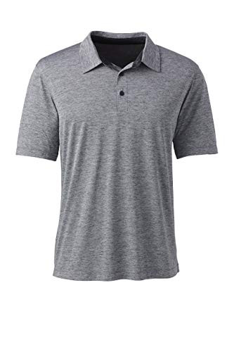 Lands  End Mens Short Sleeve Space Dye Polo Shirt Soapstone Space Dye Regular X-Large