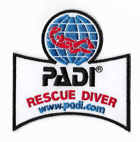 Padi Rescue Diver Patch -3.5 inch- Embroidered Iron Sew on Badge Applique
