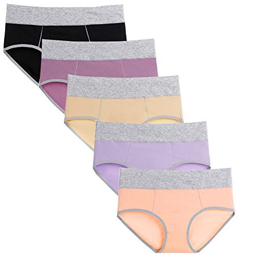 Anktry Ladies Comfort Cotton Underwear 5 Pack High Waist Briefs Tummy Control Stretch Panties Underpants for Women -Multicoloured-2  Medium- Anktry Ladies Comfort Cotton Underwear 5 Pack High Waist Briefs Tummy Control Stretch Panties Underpants for Women -Multicoloured-2  Medium-