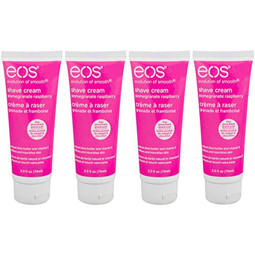 eos Shave Cream Pomegranate Raspberry  2.5 Ounces Each -Value Pack of 4-