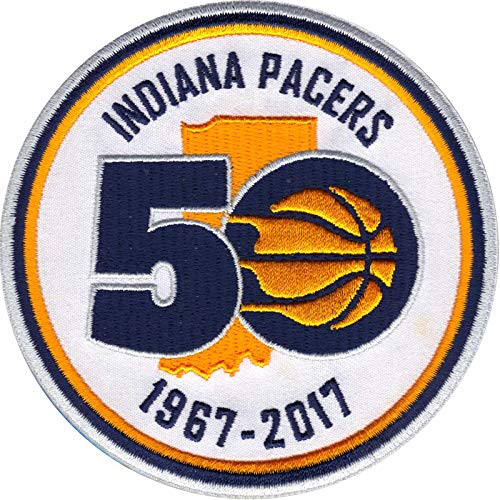 2017 Official NBA Indiana Pacers Patch Warm Up Jersey 50th Anniversary