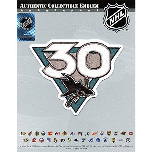 2021 San Jose Sharks 30th Anniversary Patch NHL Hockey Team Logo Jersey Emblem
