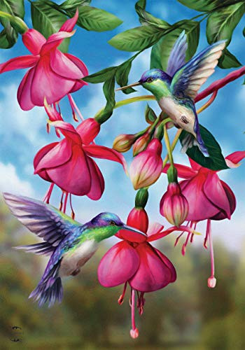 Briarwood Lane Flight of The Hummingbirds Spring Garden Flag Floral 12.5 inch x 18 inch