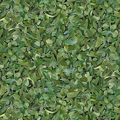 Timeless Treasures Fabrics Spring Beauty Packed Stem Leaves Green