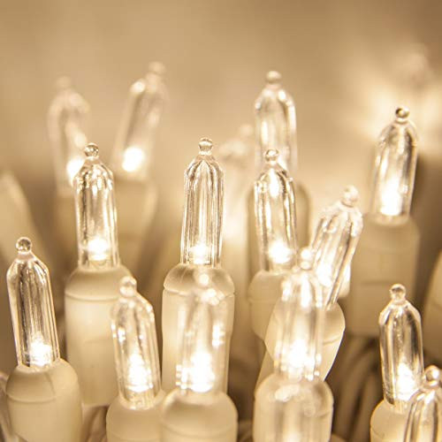 50 White Wire Christmas Lights Wedding Lights LED Wedding Decorations Lights  25.5 Ft Warm White  Party Lights for Bedroom Dorm Room Lights Decor Outdoor Lights Tent Lights String