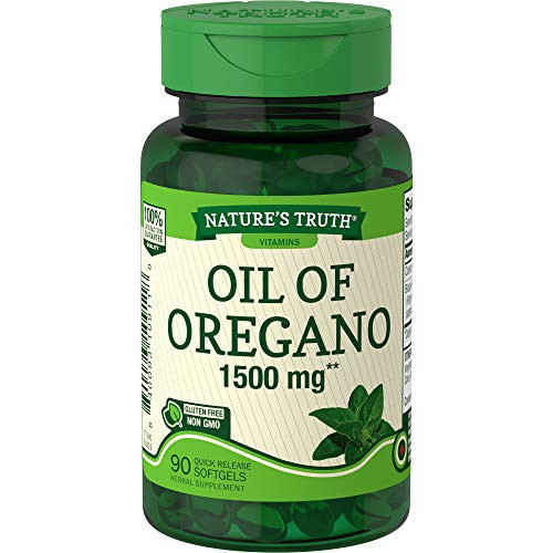Oregano Oil Softgel Capsules - 1500mg - 90 Count - Contains Carvacrol - Non-GMO  Gluten Free- by Nature s Truth