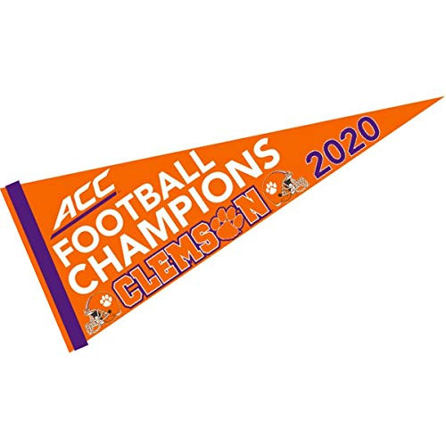 College Flags  and  Banners Co. Clemson Tigers 2020 Acc Football Champions Pennant Flag