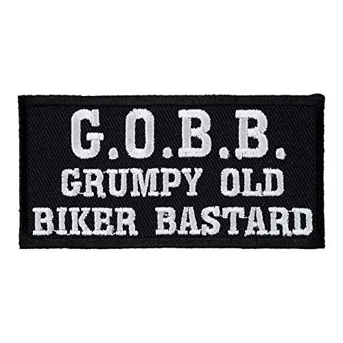 G.O.B.B. Grumpy Old Biker Bastard Patch  Funny Patches
