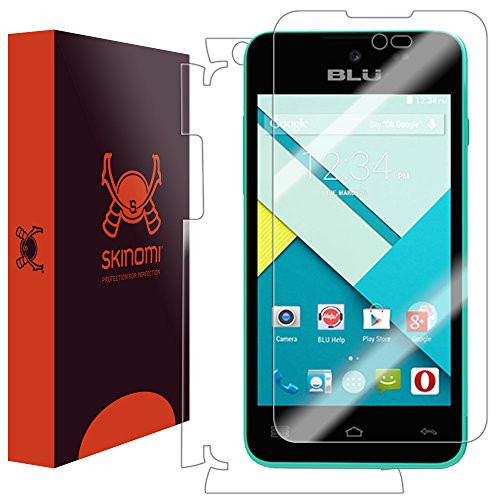 Skinomi Full Body Skin Protector Compatible with BLU Advance 4.0 L -Screen Protector  Plus  Back Cover- TechSkin Full Coverage Clear HD Film