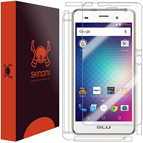 Skinomi Full Body Skin Protector Compatible with BLU Advance 5.0 HD -Screen Protector  Plus  Back Cover- TechSkin Full Coverage Clear HD Film
