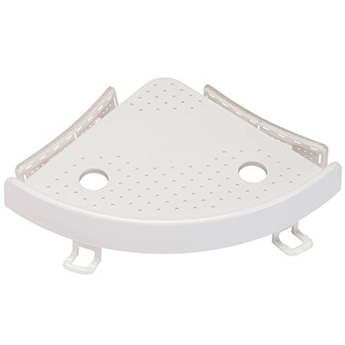 Fox Valley Traders Self Adhesive Corner Shelf - Wall Mounted Bathroom Shower Organizer Shelf No Damage to Walls Easy Storage