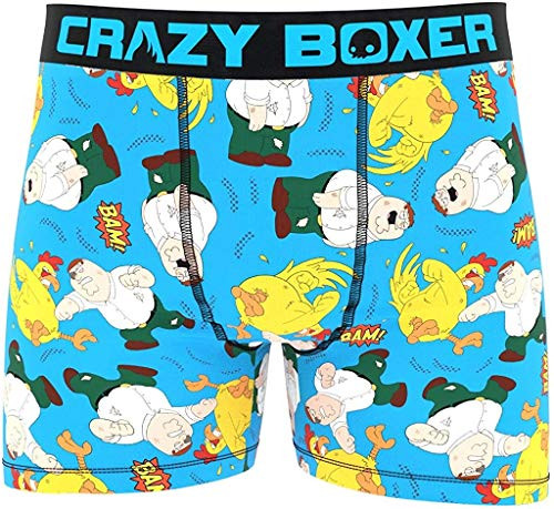 Family Guy Peter vs The Chicken Boxer Briefs -Large -36-38-- Blue