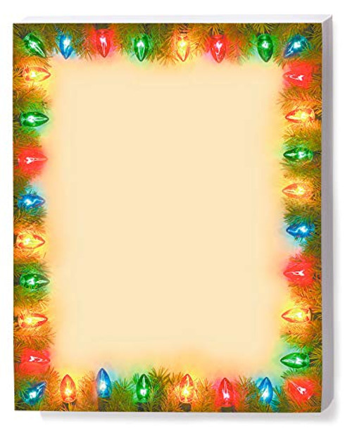 PaperDirect String of Lights Holiday Stationery  Eco-Friendly  100 Count