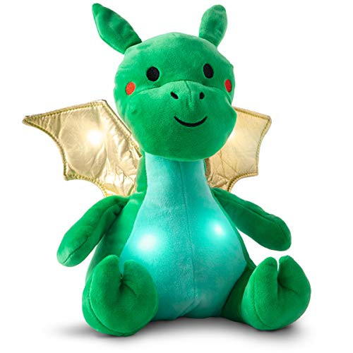 FAO Schwarz 17 Dragon Plush Stuffed Animal Toy with LED Lights and Sound  Hug and Pet to Make it Talk  Ultra Soft  and  Snuggly Doll for Creative  and  Imagination Play  for Boys  Girls  Children Ages 3 Plus