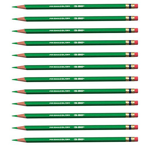 Prismacolor Col-Erase Erasable Colored Pencil LIGHT GREEN- DOZEN