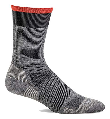 Sockwell Men s Summit Crew II Firm Graduated Compression Sock  Grey - M L