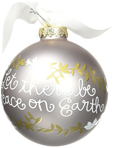 Coton Colors Peace On Earth Glass Ornament