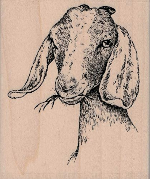 Serendipity SS1152J Goat Wood Mounted Rubber Stamp