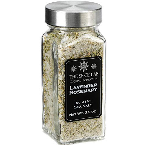 The Spice Lab No. 130 - Lavender Rosemary Salt - Gluten-Free Non-GMO All Natural Premium Gourmet Salt- French Jar