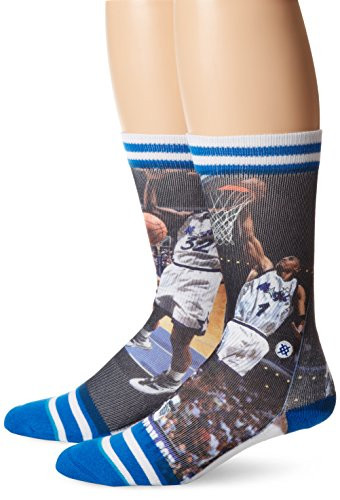 Stance Men s Shaq Penny Orlando Magic Crew Socks  Blue  Sock Size 10-13 Shoe Size  6-12