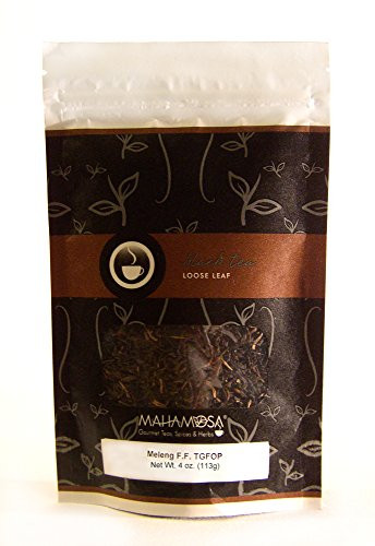 Mahamosa Assam Indian Black Tea and Tea Infuser Set  4 oz Meleng First Flush TGFOP Black Tea  1 Stainless Steel Tea Ball Infuser -Bundle- 2 items--Tea Ingredients  Single estate Indian Assam region black tea-