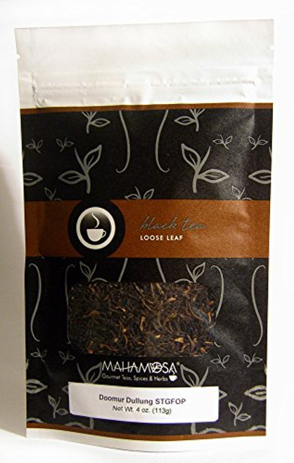 Mahamosa Assam Indian Black Tea and Tea Infuser Set  4 oz Doomur Dullung STGFOP Black Tea  1 Stainless Steel Tea Ball Infuser -Bundle- 2 items--Tea Ingredients  Single estate Indian Assam region black tea-